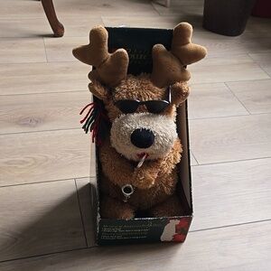 Christmas Sax Playing Reindeer Decoration